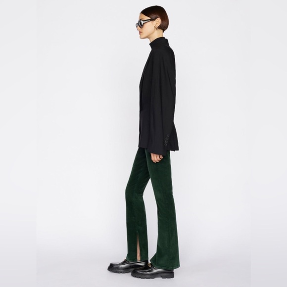 NWT Frame Le Mini Boot Pants Split Corduroy Bootcut High Rise in Pine Wash 24 - Picture 4 of 9